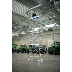 Echafaudage alu pro largeur 0,75 m avec stabilisateurs