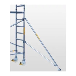 Echafaudage alu pro largeur 0,75 m avec stabilisateurs